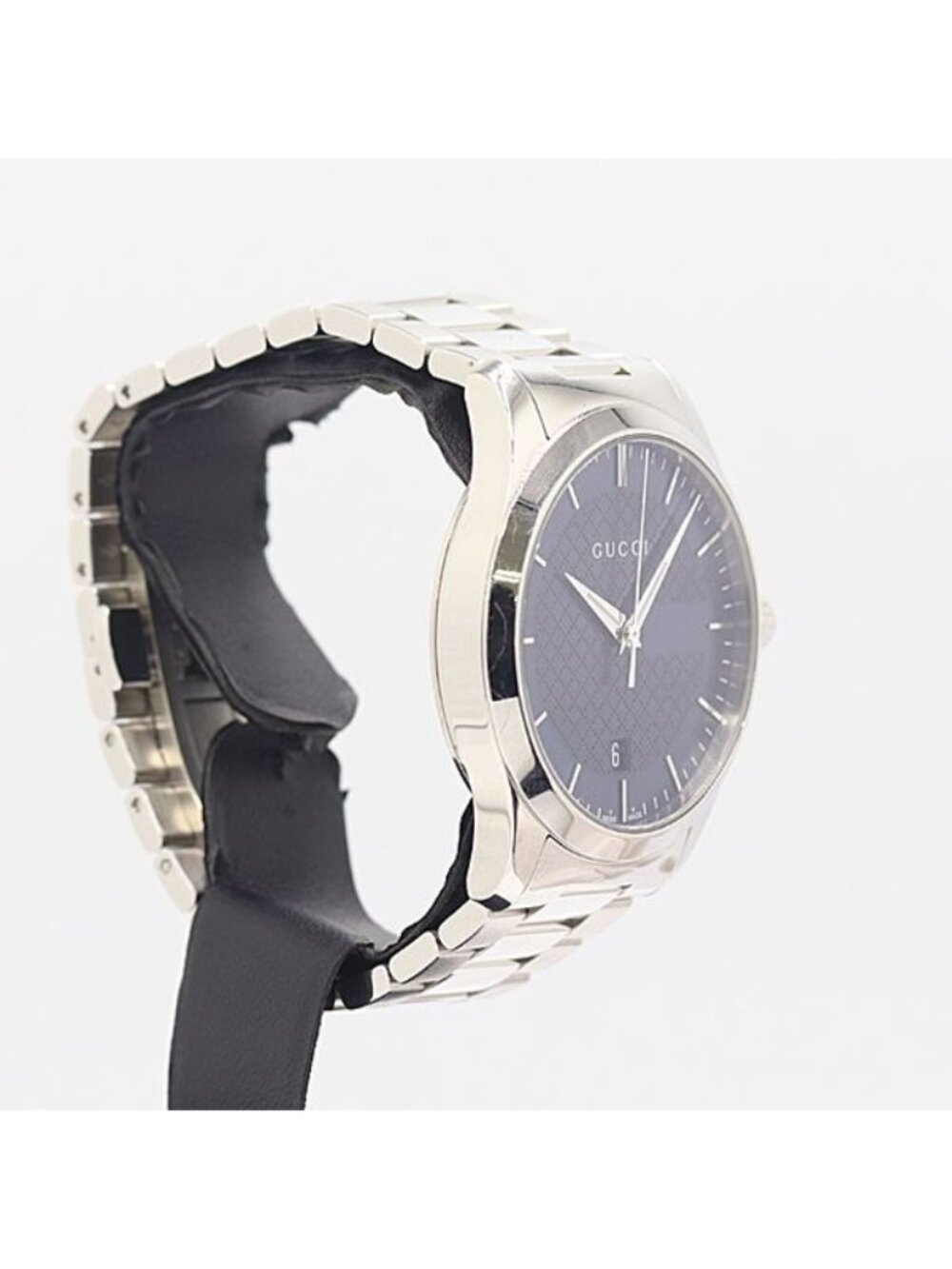 Gucci Timeless 126.4 Quartz Date Navy Dial Watch Nam - Picture 2 of 4